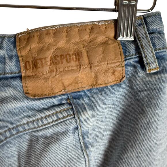 One Teaspoon Streetwalkers High Waist 80s Fit Light Blue Denim Jean Shorts 26 - Picture 7 of 10